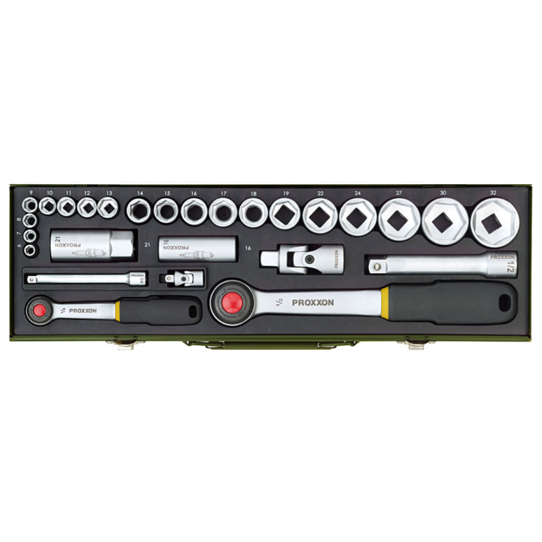 Set nasadnih ključeva za automehaničare 1/4“ i 1/2“ 27 djelni Proxxon PX23020