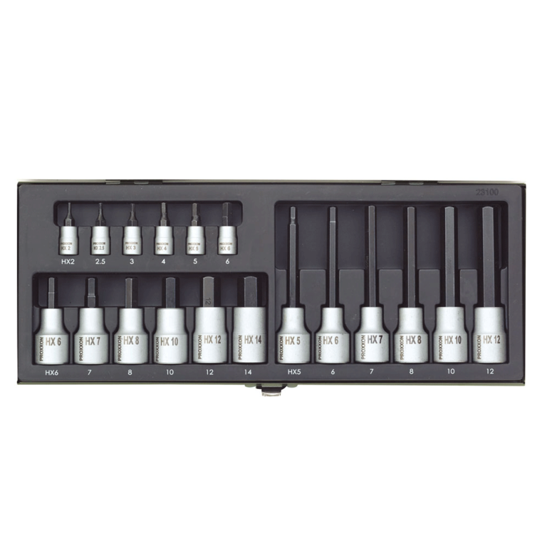 Set imbus nasadnih ključeva 1/4”+1/2” 18 djelni Proxxon PX23100