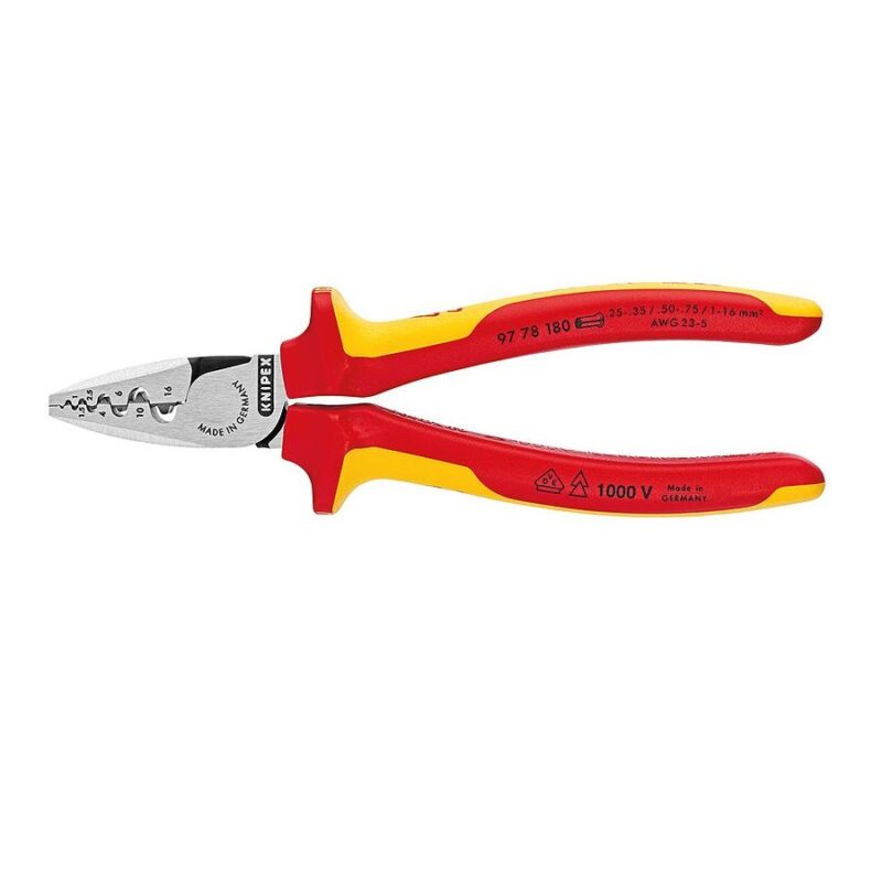 Kliješta za čahure 0,25-16mm2 Knipex 97 78 180