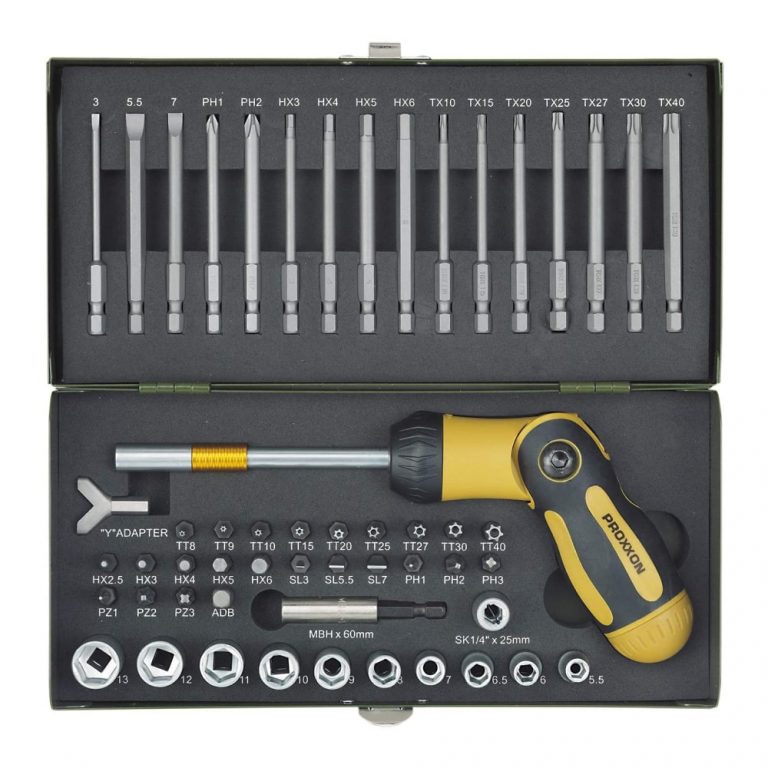 Odvijač sa mehanizmom račne 54 dijelni Proxxon PX23104