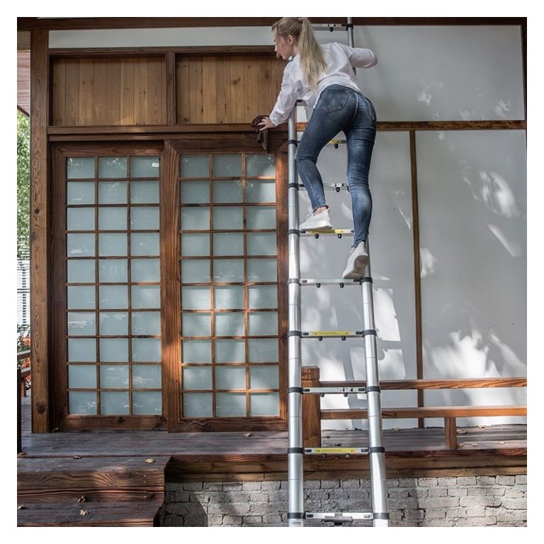Ljestve jednodijelne teleskopske aluminijske