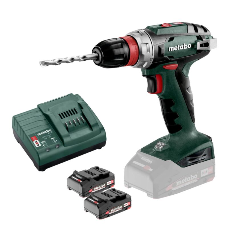 Aku bušilica-odvijač Metabo BS 18 Quick 2×2Ah + punjač