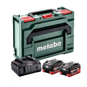 Basic set Metabo 2x baterija LiHD 10,0 Ah + punjač ASC 145 + Metabox