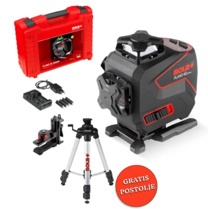 Laser linijski zeleni Sola Plano 4D + GRATIS postolje FST