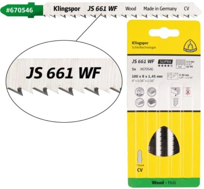 List ubodne pile za drvo Klingspor JS 661 WF SUPRA