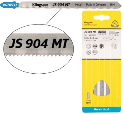 List ubodne pile za metal Klingspor JS 904 MT Special