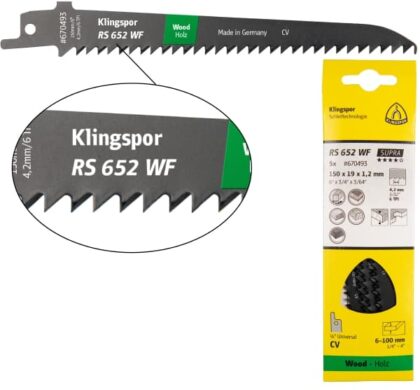 List sabljaste pile za drvo Klingspor RS 652 WF Supra