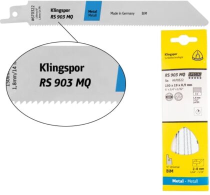 List sabljaste pile za metal Klingspor RS 903 MQ Special