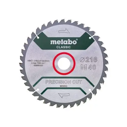 List kružne pile za drvo Metabo - 216x30 Z40 WZ 5°