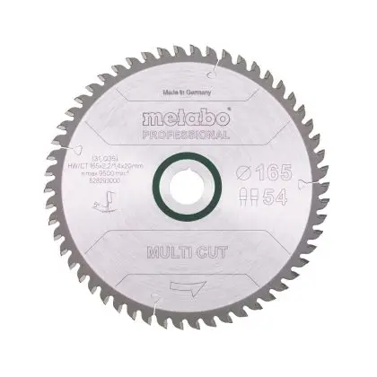 List kružne pile Metabo - 165x20 Z54 FZ/TZ 5°