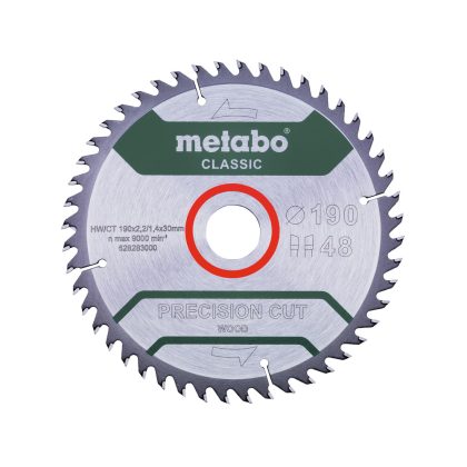 List kružne pile za drvo Metabo - 190x30 Z48 WZ 15°