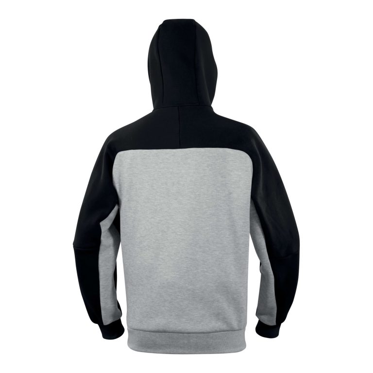 Duks s kapuljačom i zatvaračem BORGO, sivo-crna