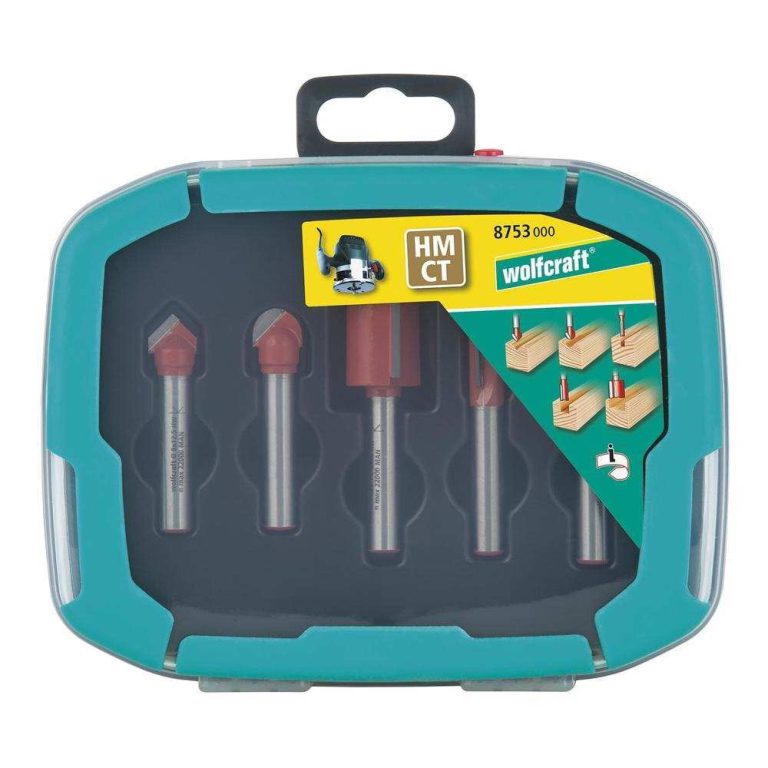 WOLFCRAFT komplet glodala HM ravni za utore 8753000