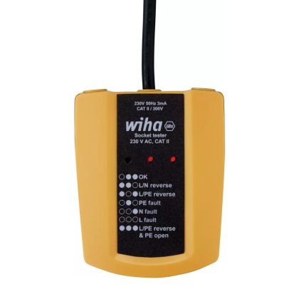 Ispitivač utičnica 230 V AC CAT II Wiha 45220