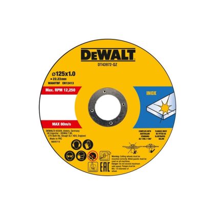 SET reznih ploča za inox DeWALT DT43972 125 x 1,0 x 22,23 10/1
