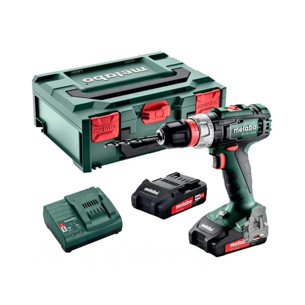 Akumulatorski udarna bušilica-odvijač Metabo BS 18 L Quick 2x2 Ah