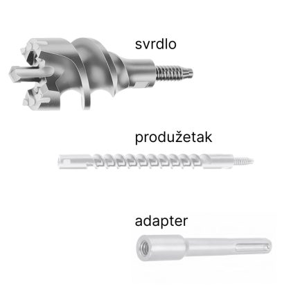Svrdlo probojno Makita SDS-MAX 35-90 mm