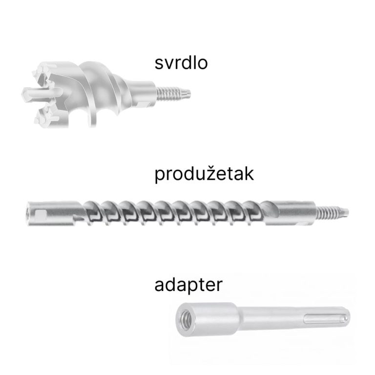 Produžetak osovine za probojno svrdlo za SDS-MAX bušilice Makita P-03925 280 mm
