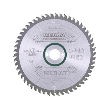 List kružne pile Metabo - 216x30 Z60 FZ/TZ 5°neg