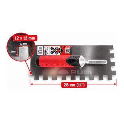 Rubi 74942 Gleter INOX 12x12mm 28cm