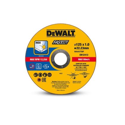 SET reznih ploča za inox DeWALT DT20540 FASTcut 125 x 1,0 x 22,23 100/1